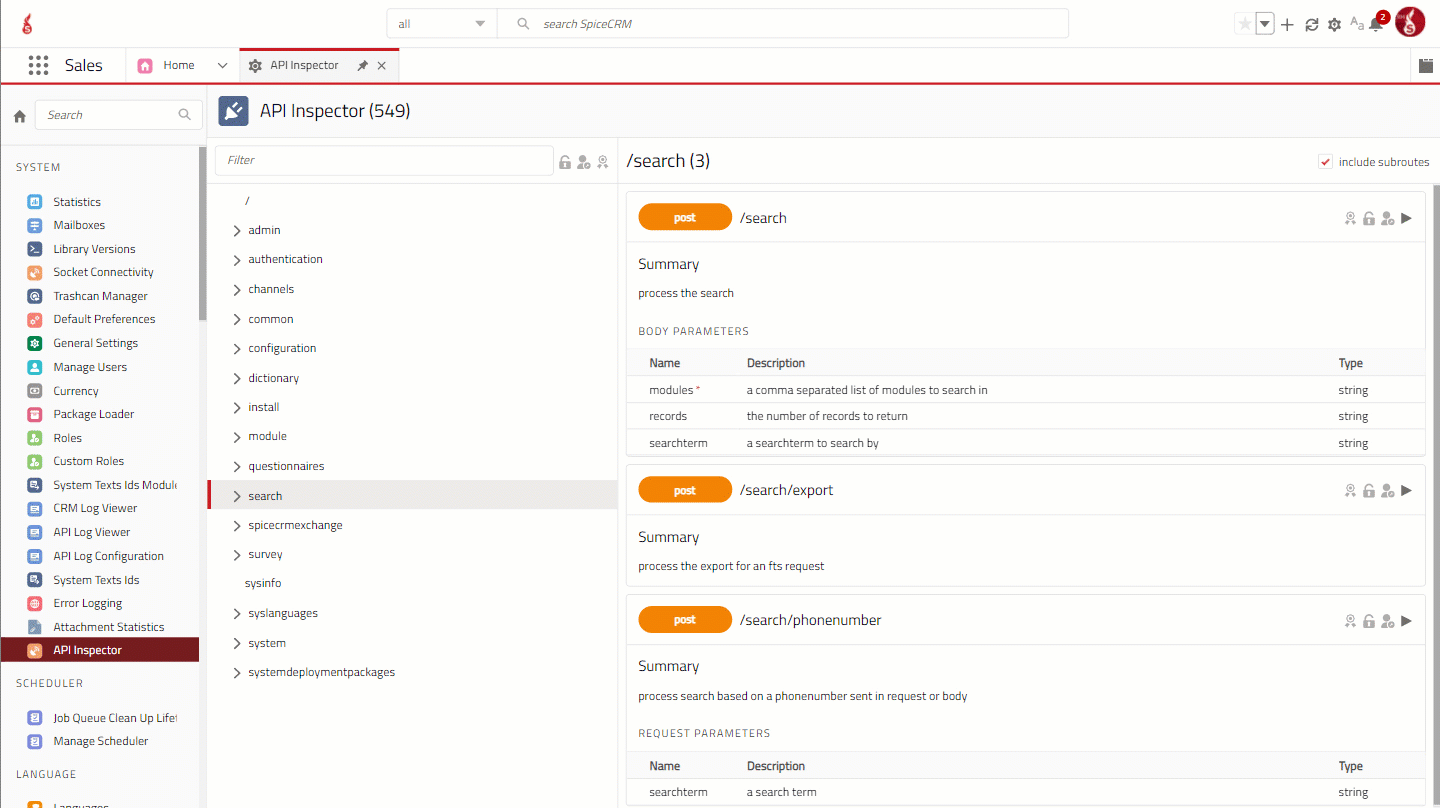 REST-API APi Inspector